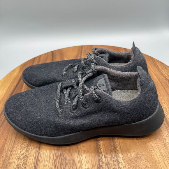 Allbirds Wool Runners Shoes Womens Size 9 Black Raven Black Sole Running Comfort - Picture 4 of 9